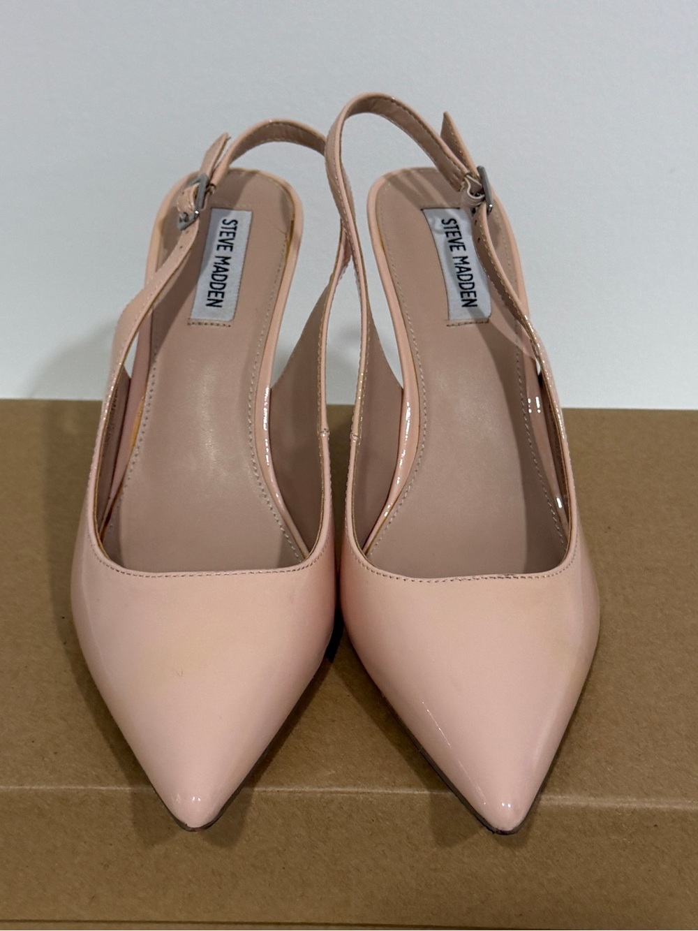 Steve Madden Pink Patent Pointed Slingback Pumps Ladies